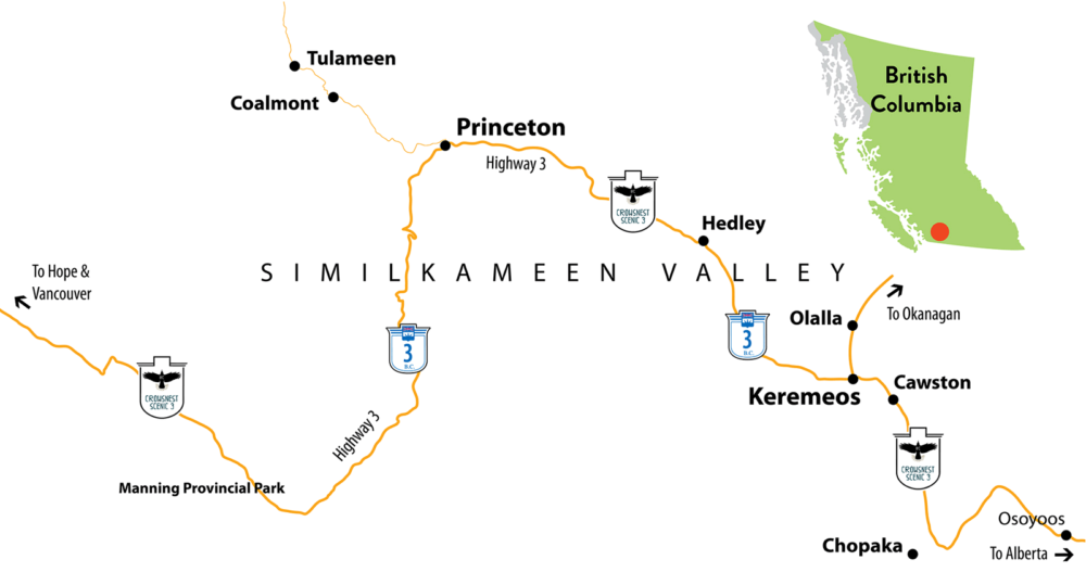 Similkameen Valley Map - click on communities for more info