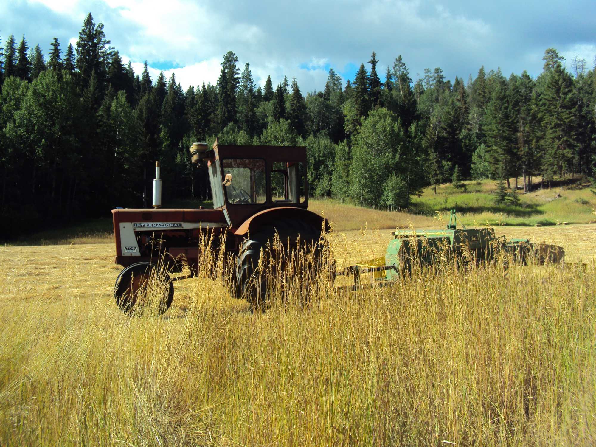 A tractor prepares farmland in the Upper Similkameen Valley near Princeton, where ranching and agriculture remain central to the region’s rural economy.